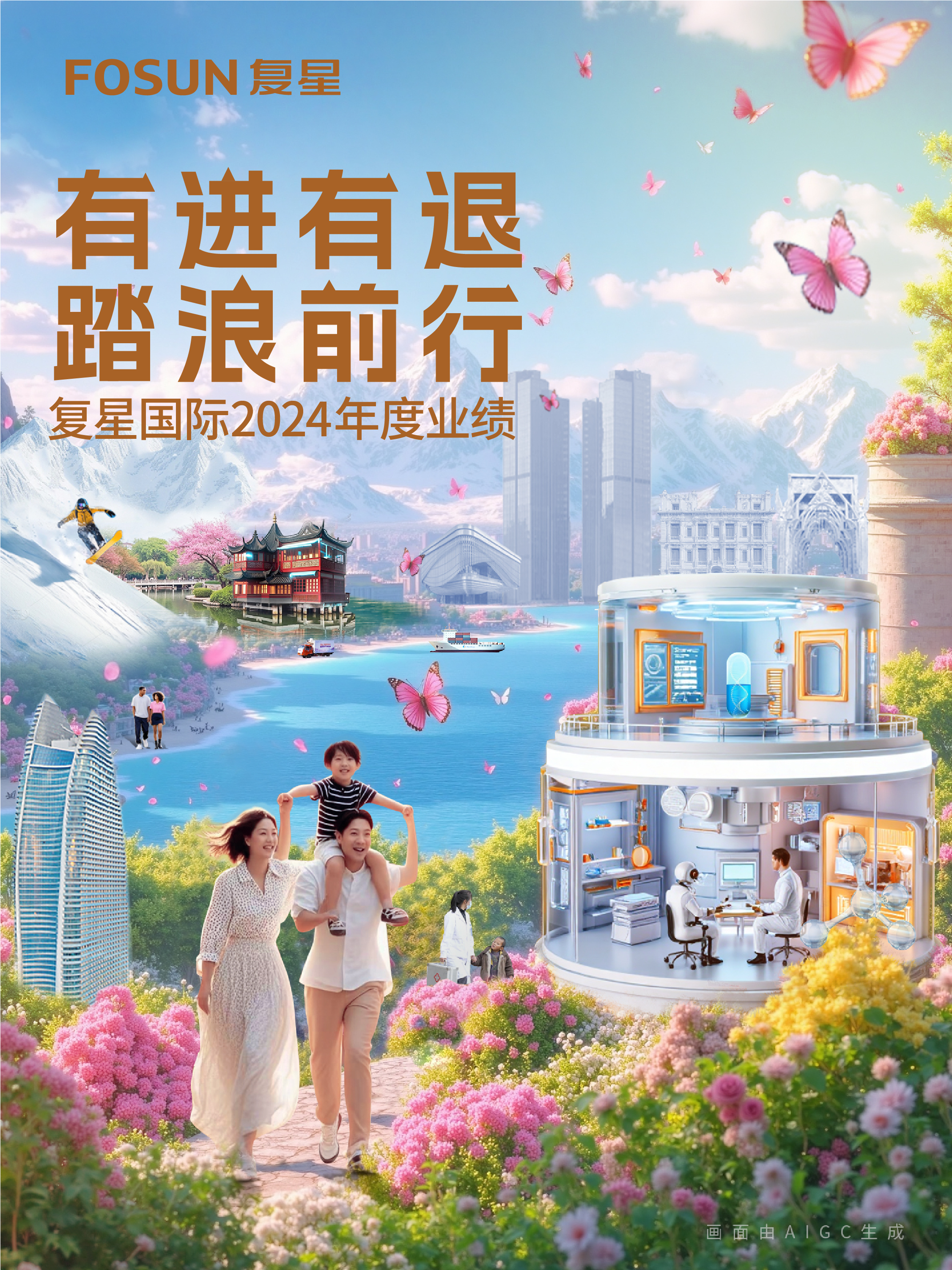 复星国际宣布2024年业绩：总收入人民币1921.4亿元，，，，，工业运营利润人民币49亿元，，，，，整体谋划面稳健